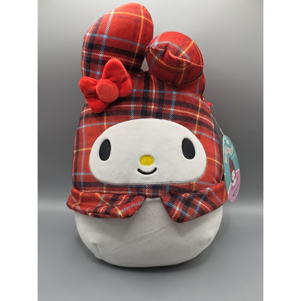 Squishmallow Kellytoy Plush Hello Kitty Sanrio 8" My Melody Plaid New with Tag